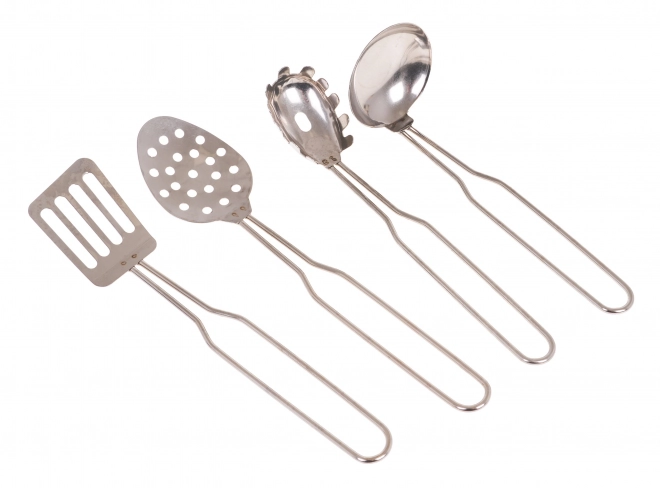 Metal Pot Set for Kids with Apron and Accessories