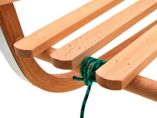 Traditional Wooden Sleds with Backrest and Rope