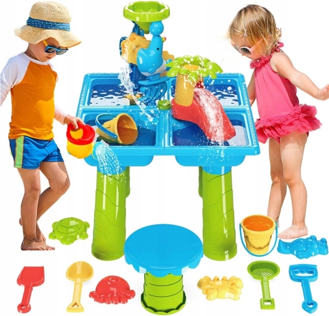 Woopie stolikowa wodna zabawka 2w1 piaskownica z krzesełkiem XL Aquapark