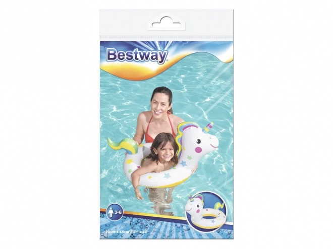 Inflatable Unicorn Swimming Ring – white