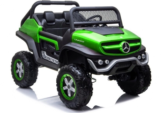 Electric Ride-On Car Mercedes Unimog Green