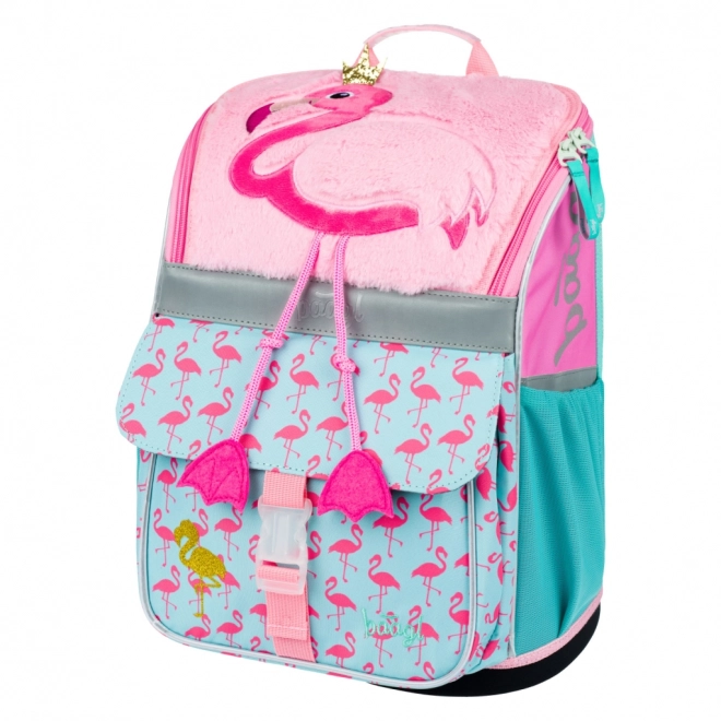 Baagl School Backpack Zippy Flamingo