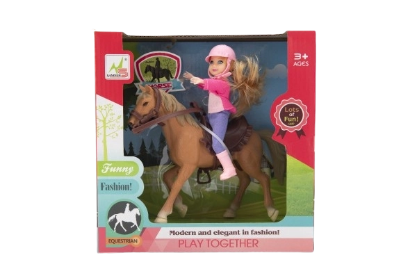 Horse with Jockey Doll