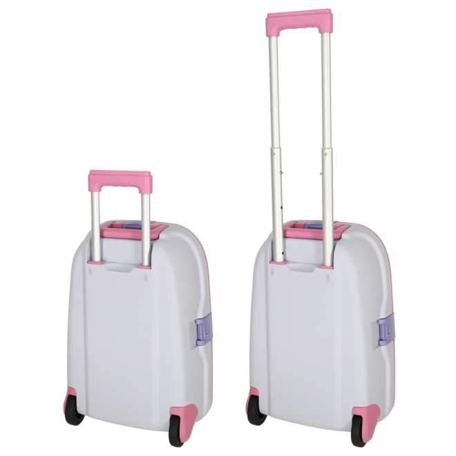 Children's Travel Suitcase with LED Wheels - Pink