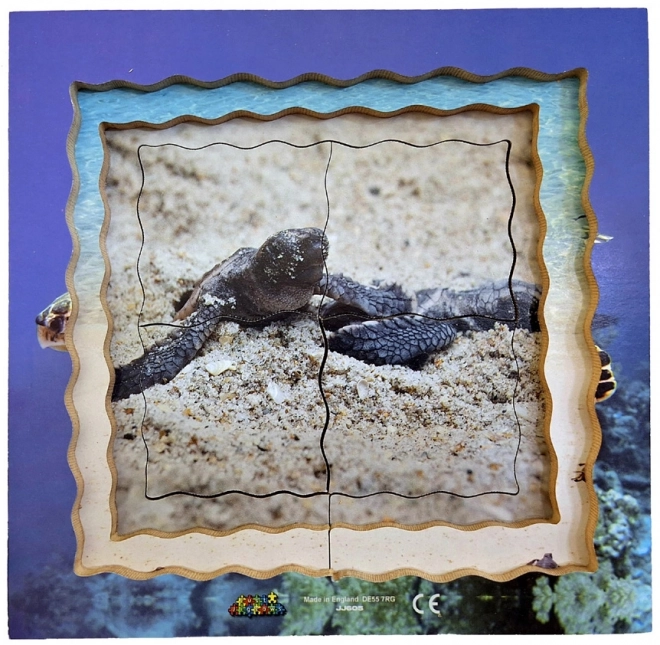 Turtle Life Cycle Wooden Layered Puzzle