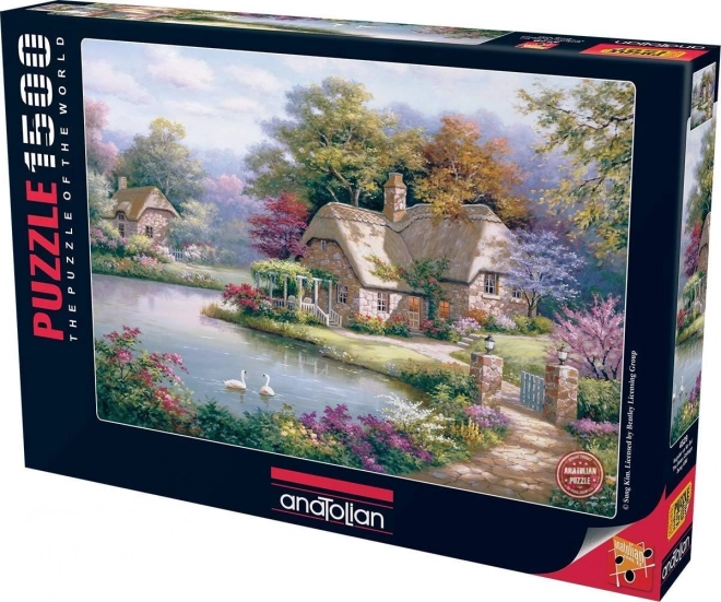 Charming Cottage with Swans Puzzle 1500 Pieces