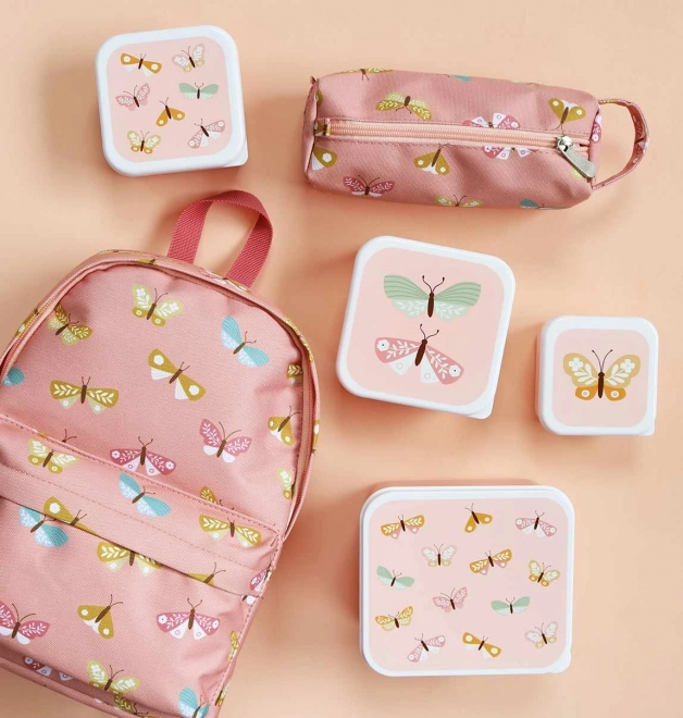 Set of Lunch Boxes - Butterfly Design