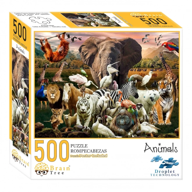 Brain Tree Animals Puzzle 500 Pieces