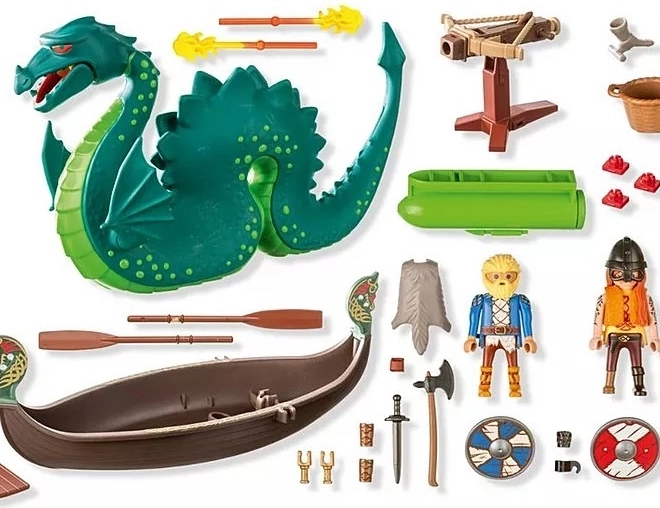 Ensemble de figurines Mon Viking et le serpent de mer