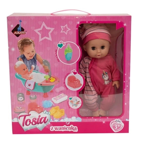 Doll Tosia with Bathtub