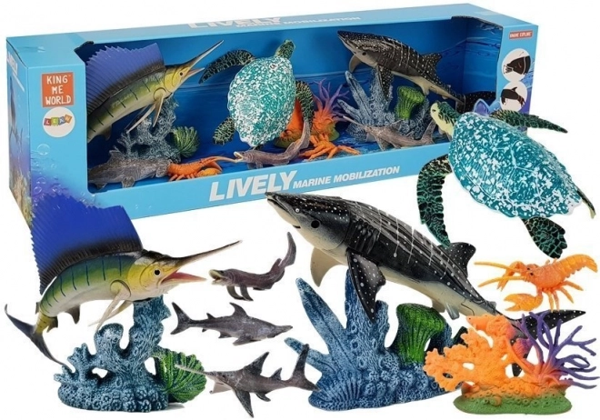 Sea Animal Set with Movable Parts