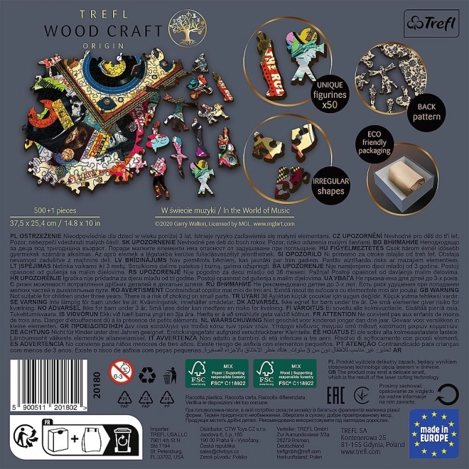 Wood Craft Origin Puzzle In the World of Music 501 Pieces