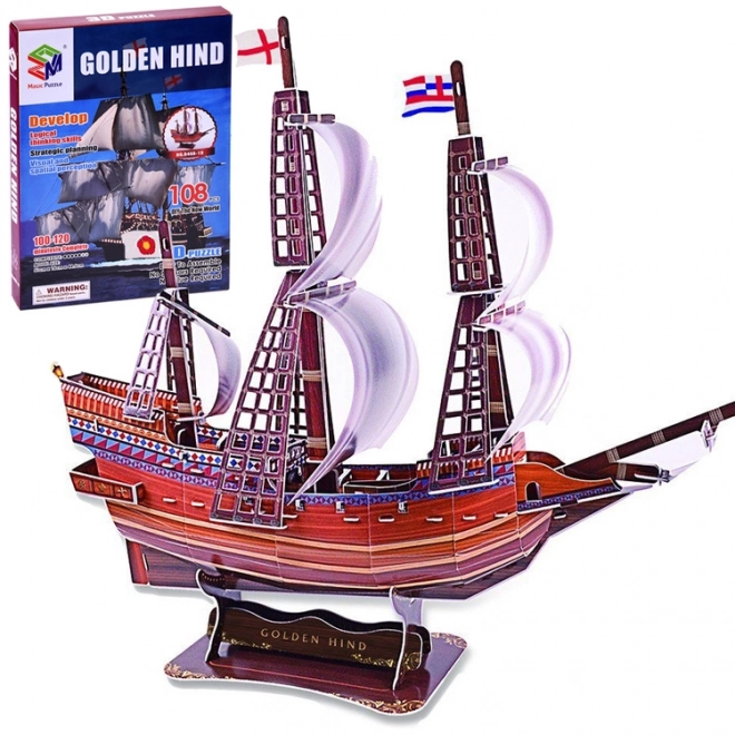 3D Puzzle Ship Golden Hind