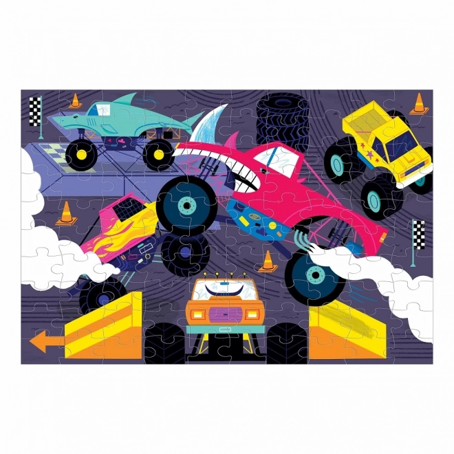 Puzzle Leuchtende Monstertrucks von Mudpuppy - 100 Teile