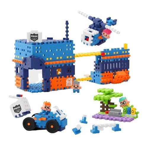 Construction Blocks Waffle Mini Police Station