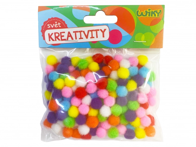 Colorful Pom Poms 10mm - 180 Pieces