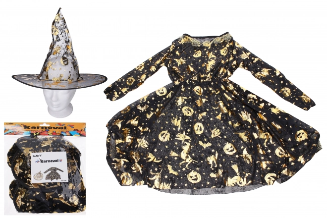 Carnival Set - Witch (Dress, Hat) Gold