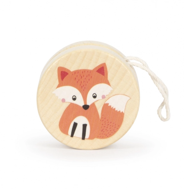 Wooden Yo-Yo with Fox Motif