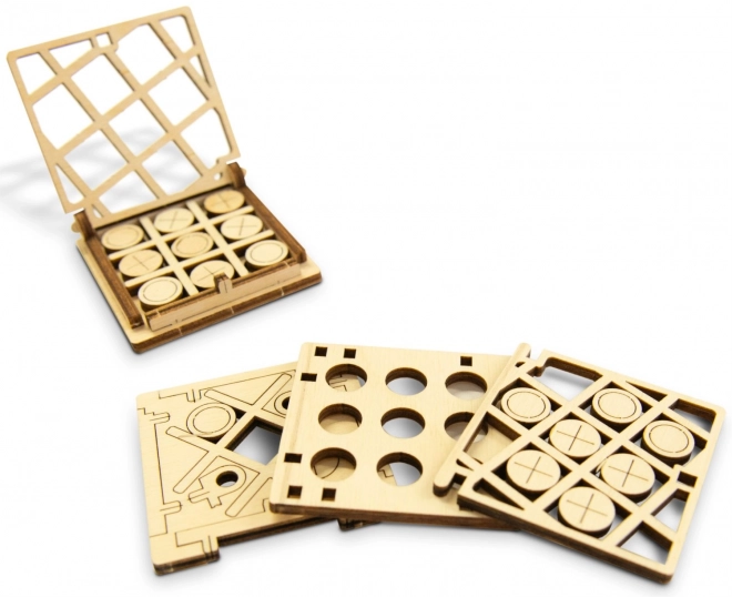 Dřevěné 3D puzzle hra Piškvorky