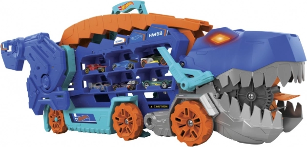 Hot Wheels T-Rex Mega Transporter – dinosauri nosač i trkaća staza