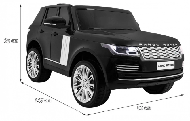 Range Rover HSE 2-sitziges Kinderauto Schwarz + Fernbedienung + 5 Gurte + Audio-Panel + LED-Diode