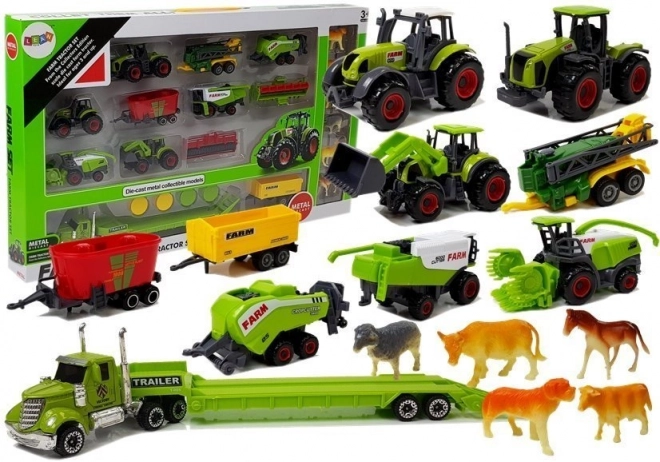 Farm Vehicles Set with Animal Figures