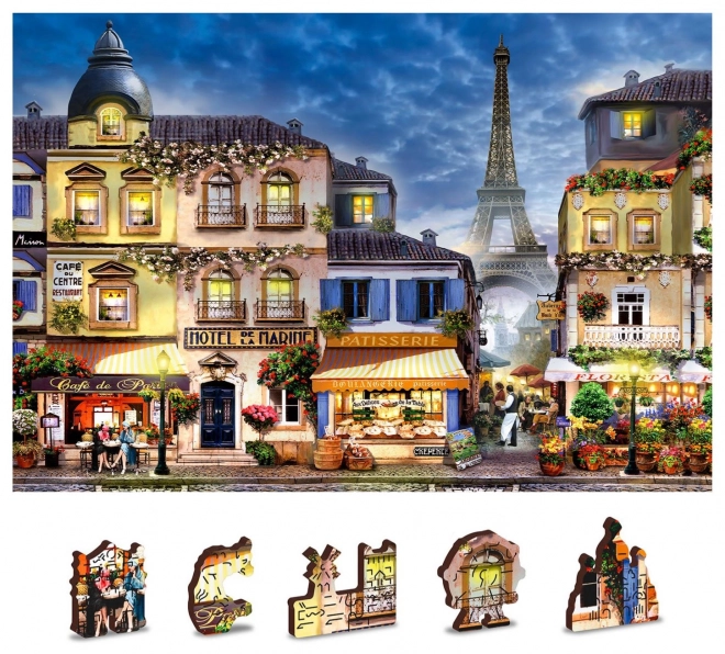 Wooden puzzle Breakfast in Paris 2-in-1 by Wooden City