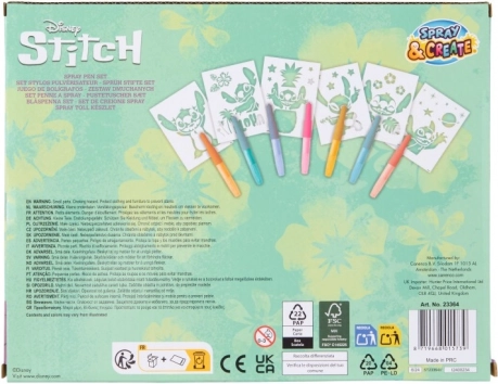 Nagy kreatív festőkészlet fújható filctollakkal Stitch