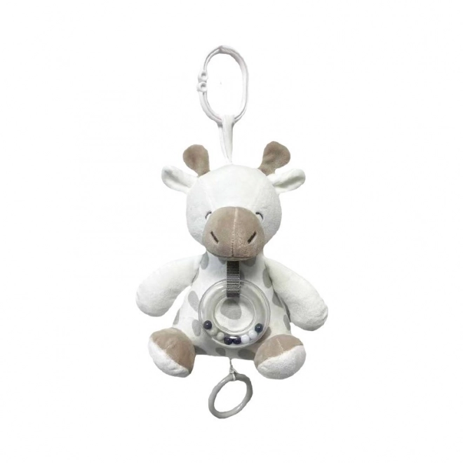 Soothing Baby Giraffe Music Box 18cm Gray and White