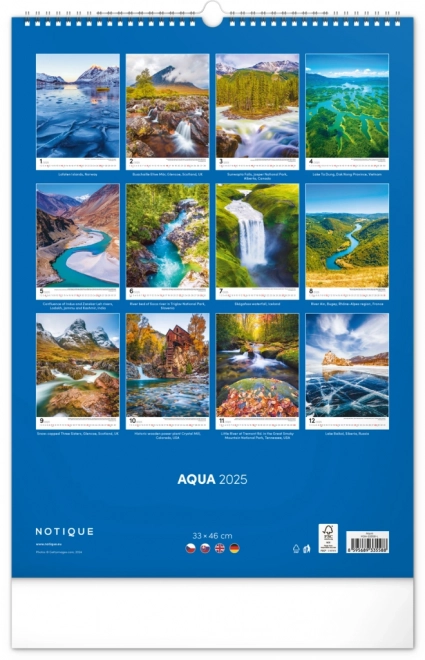 Notique wall calendar water 2025