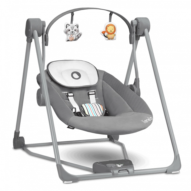 Lionelo Baby Rocking Chair Otto in Pink – Grey Concrete