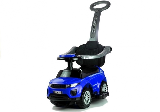 Blue Kids Ride-On Car with Push Handle