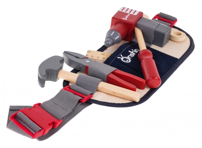 Wooden Tool Set with Adjustable Belt for Kids