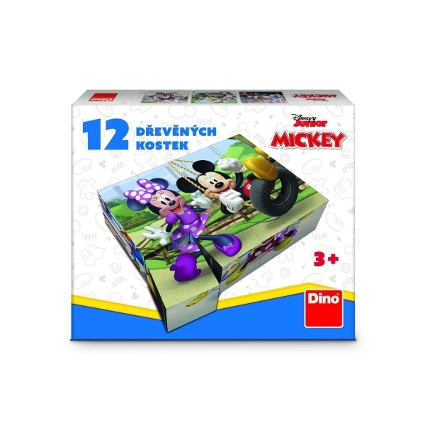 Képes kockák - Mickey Mouse, 12 db
