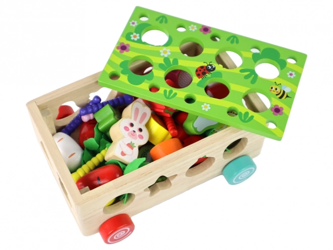 Wooden Carrot Patch Sorter for Kids