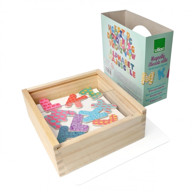 Wooden Magnetic Alphabet Letters Set