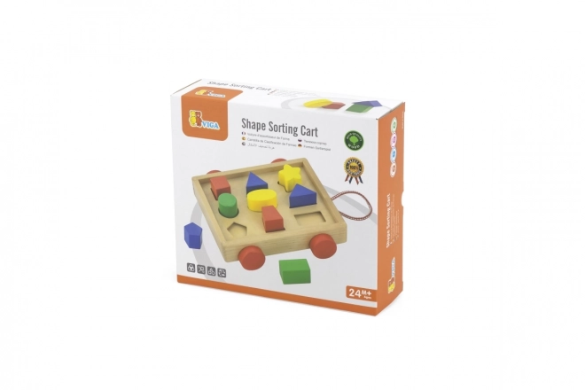 Wooden Toy Shape Sorter Cart