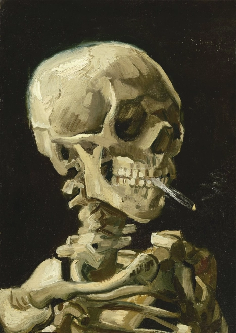 Bluebird puzzle skull smoking a cigarette 1000 pieces