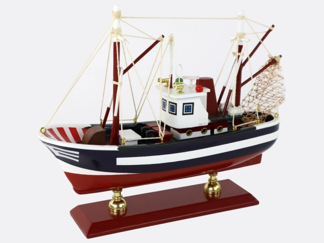 Collectors Wooden Fishing Boat Model