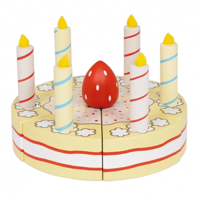 Vanilla Birthday Cake with Candles