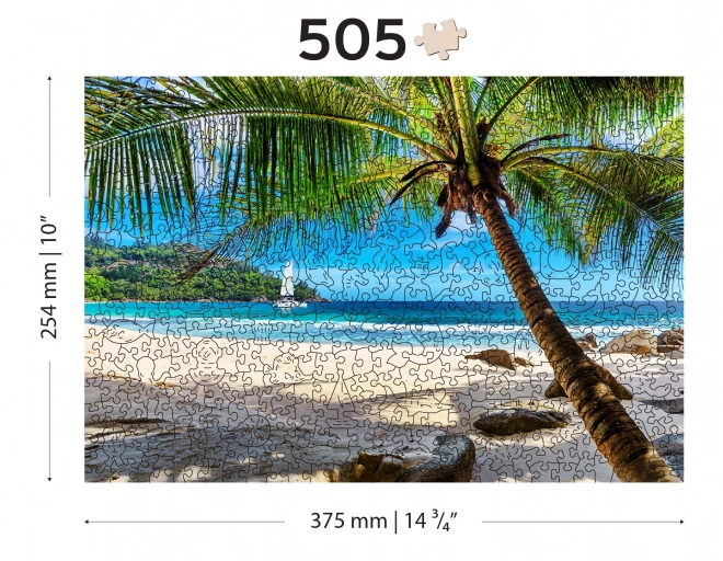 Wooden Jigsaw Puzzle Paradise Island Beach