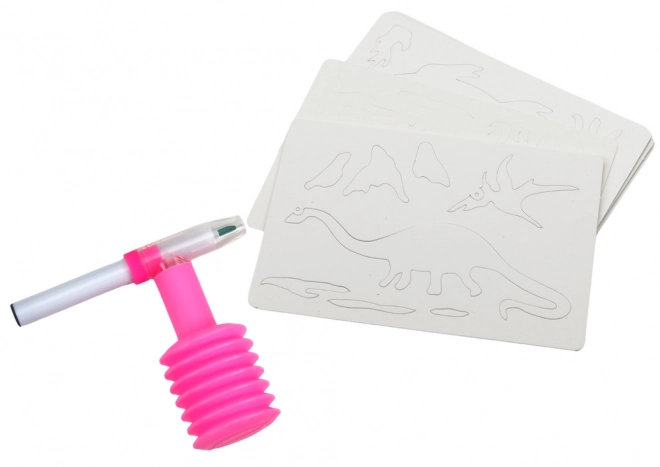 Creative Set Blow Markers Dinosaur