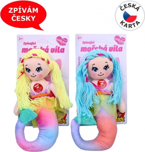 Textile Mermaid Doll with Sound 38 cm
