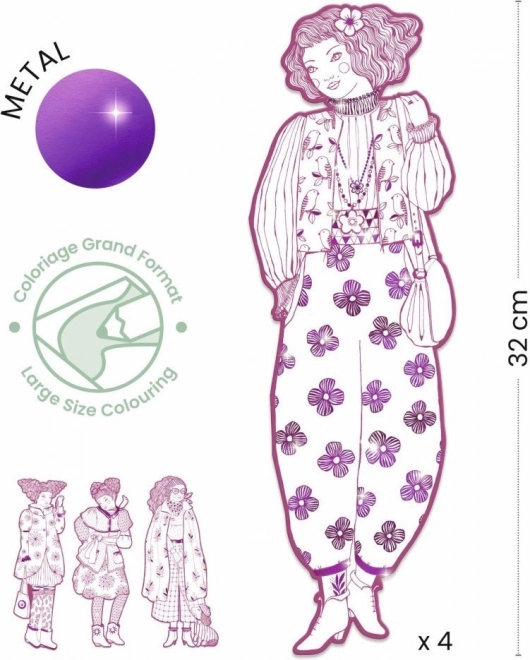 Libri da colorare di moda DJECO Rosemary & amici
