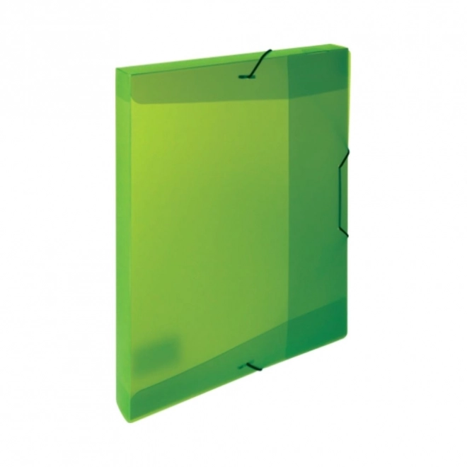 Opaline Green Elastic Closure Document Box A5