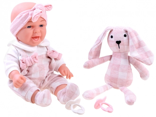 Charming Baby Doll with Plush Bunny