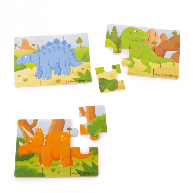 Dinosaur Puzzle Set 3-in-1 by Bigjigs Toys