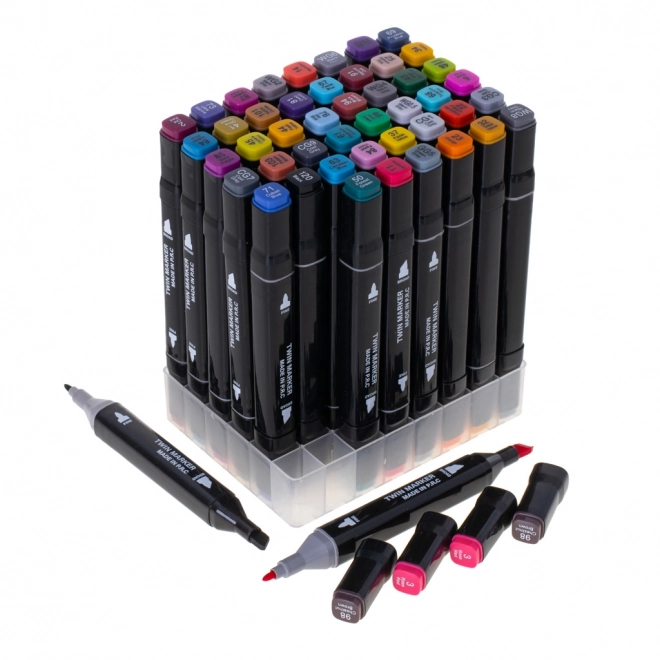 Dual-Tip Alcohol Markers Set with Stand