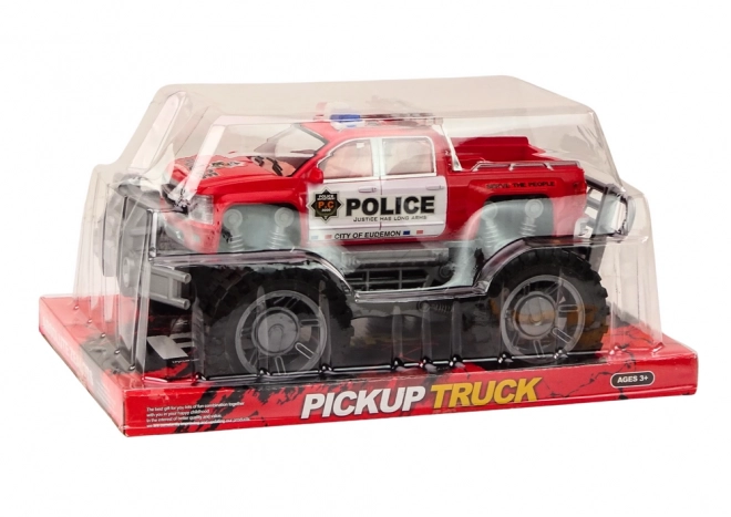 Red Police Pickup Truck