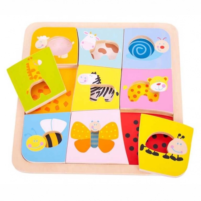 Bigjigs Toys Wooden Animal Peg Puzzle